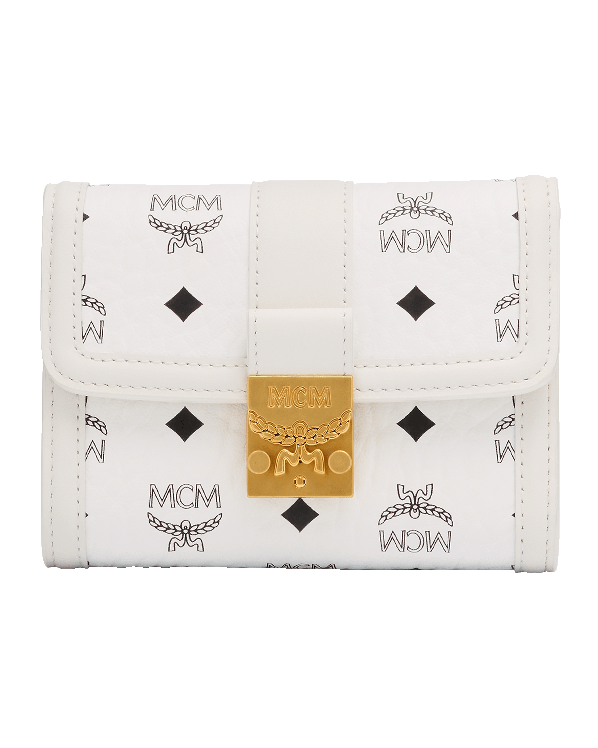 MCM Tracy Small Visetos Trifold Wallet