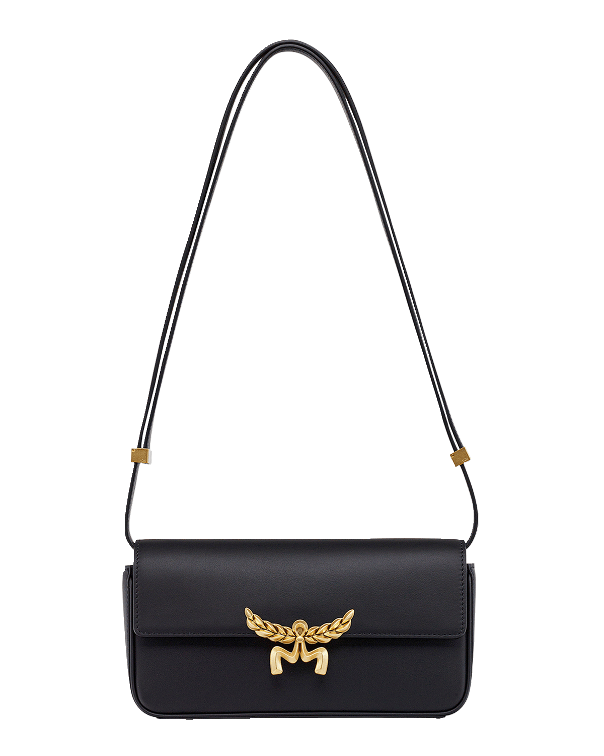MCM Lauretos Flap Leather Shoulder Bag
