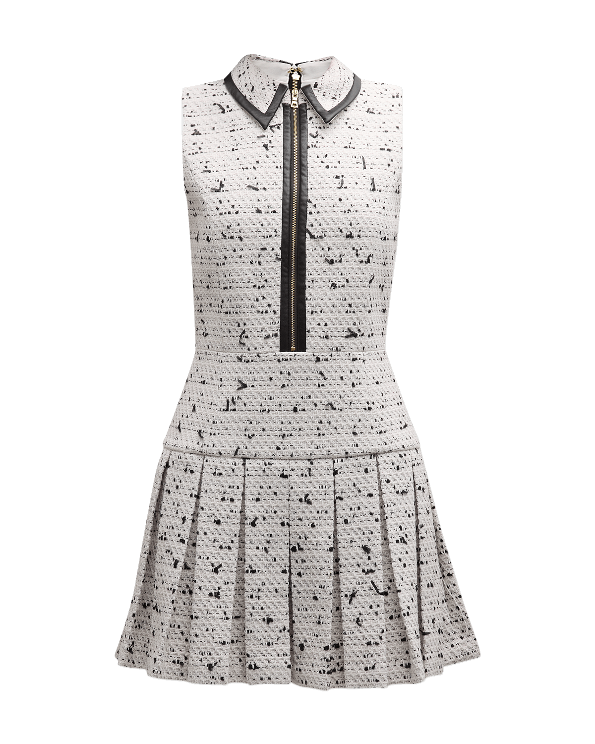 Alice + Olivia Ellis Tweed Box Pleat Dress