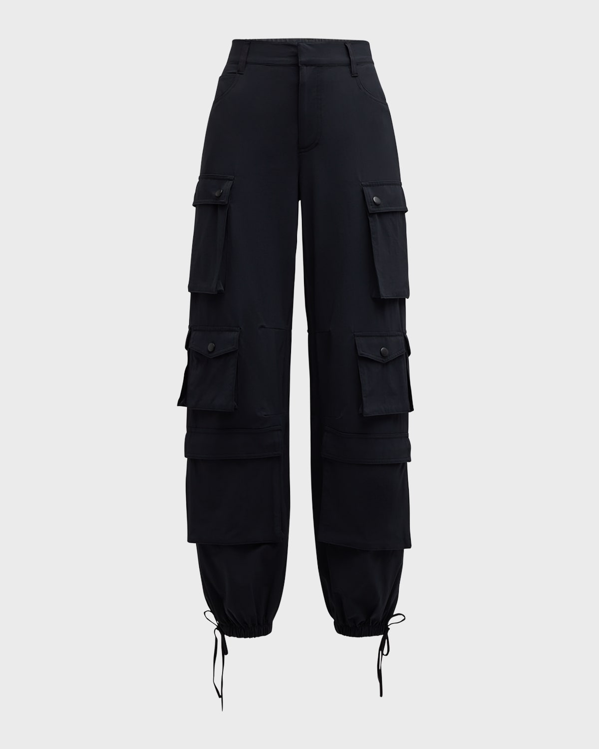 Alice + Olivia Olympia Mid-Rise Ankle-Tie Cargo Pants