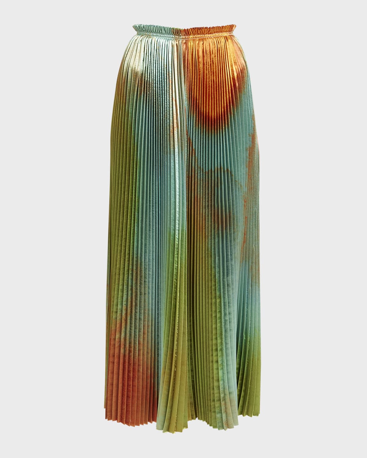 Ulla Johnson Giada Pleated Ombré Midi Skirt