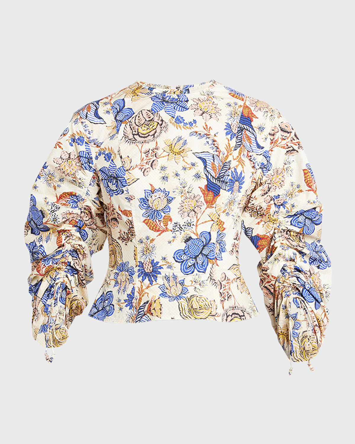 Ulla Johnson Lorna Balloon-Sleeve Floral-Print Cotton Blouse