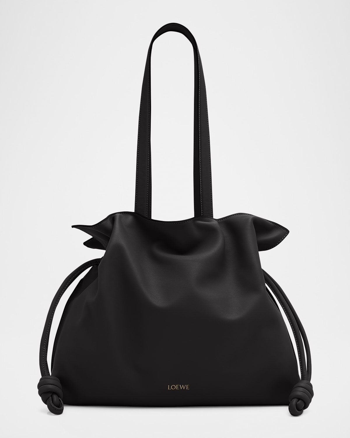 Loewe Flamenco Large Clutch Bag in Napa Leather with Golden Foil Anagram