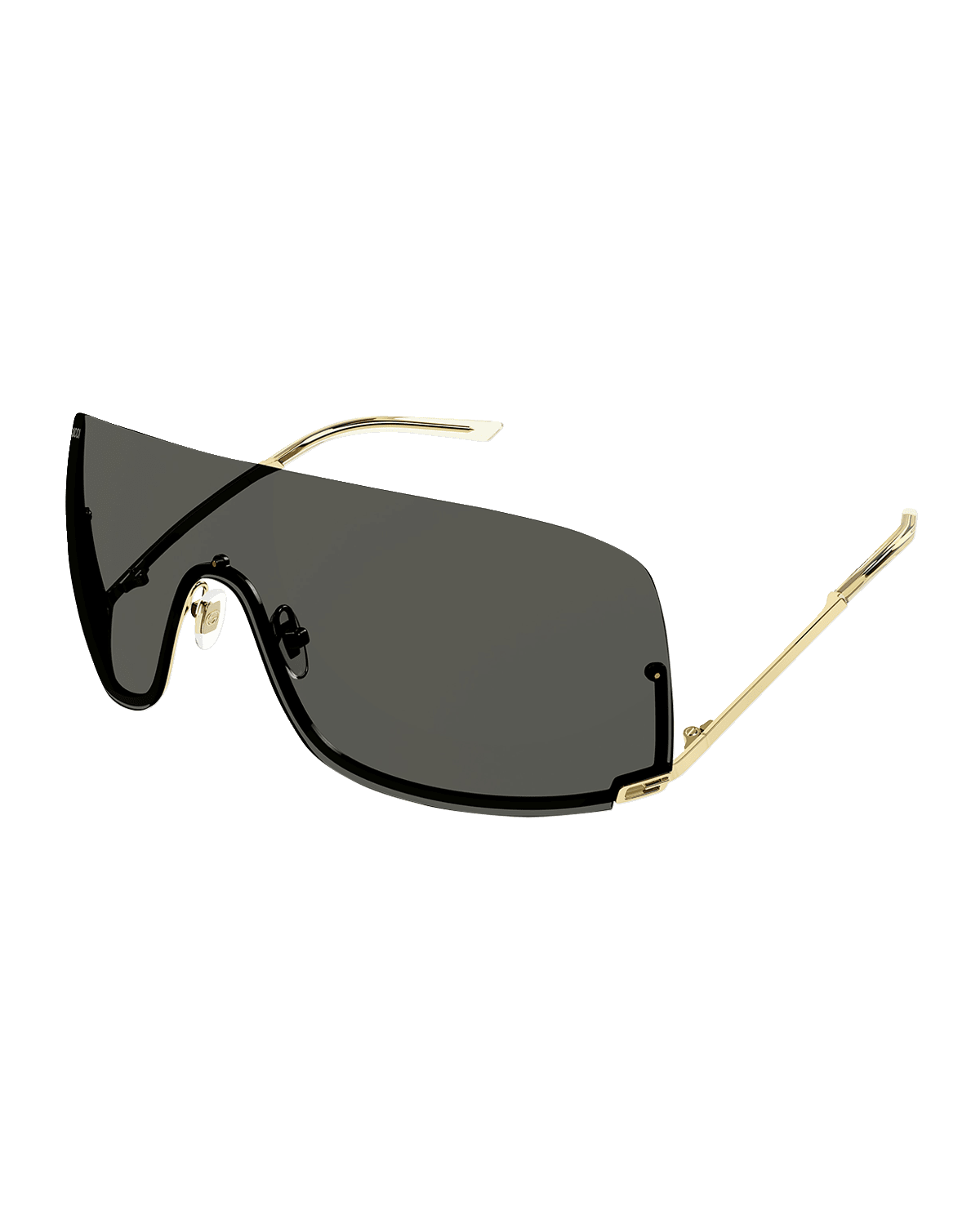 Gucci Rimless Metal Shield Sunglasses