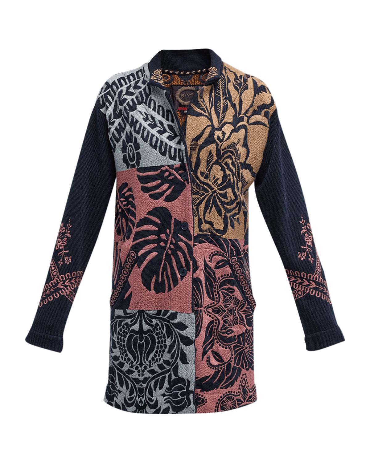 Johnny Was Harlow Embroidered Patchwork Jacket