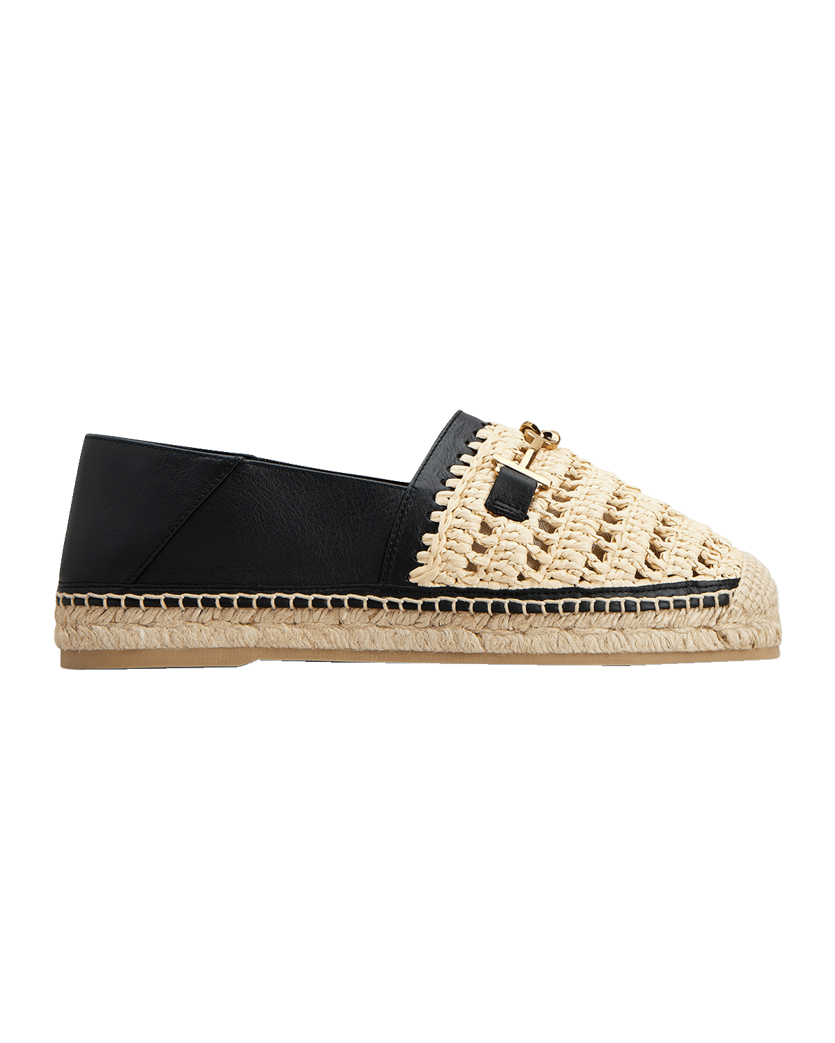 Tod's Raffia T-Ring Loafer Espadrilles