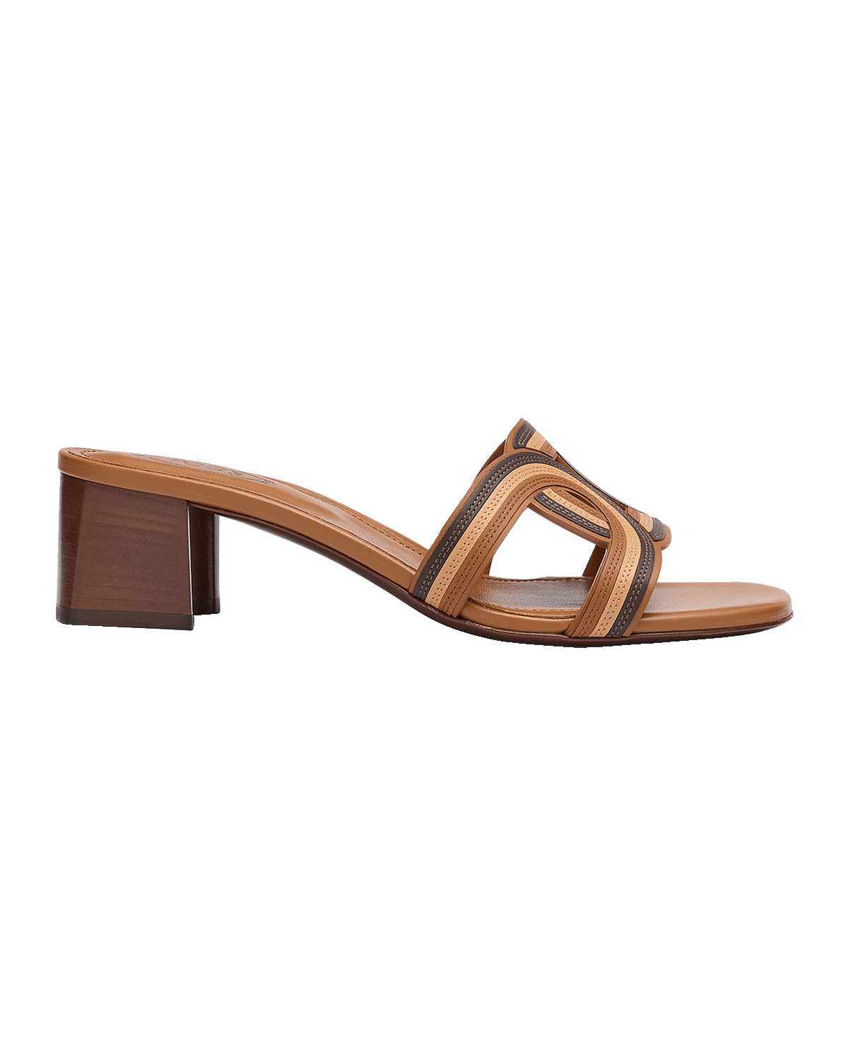 Tod's Tricolor Leather Mule Sandals