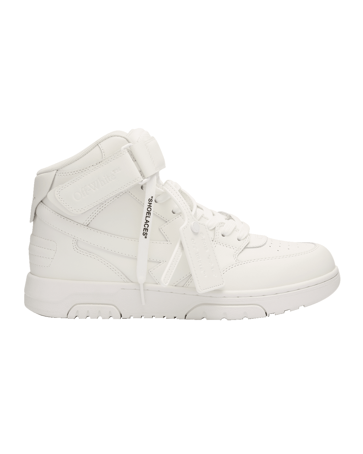 Off-White Men's Out Of Office Tonal Leather Mid-Top Sneakers