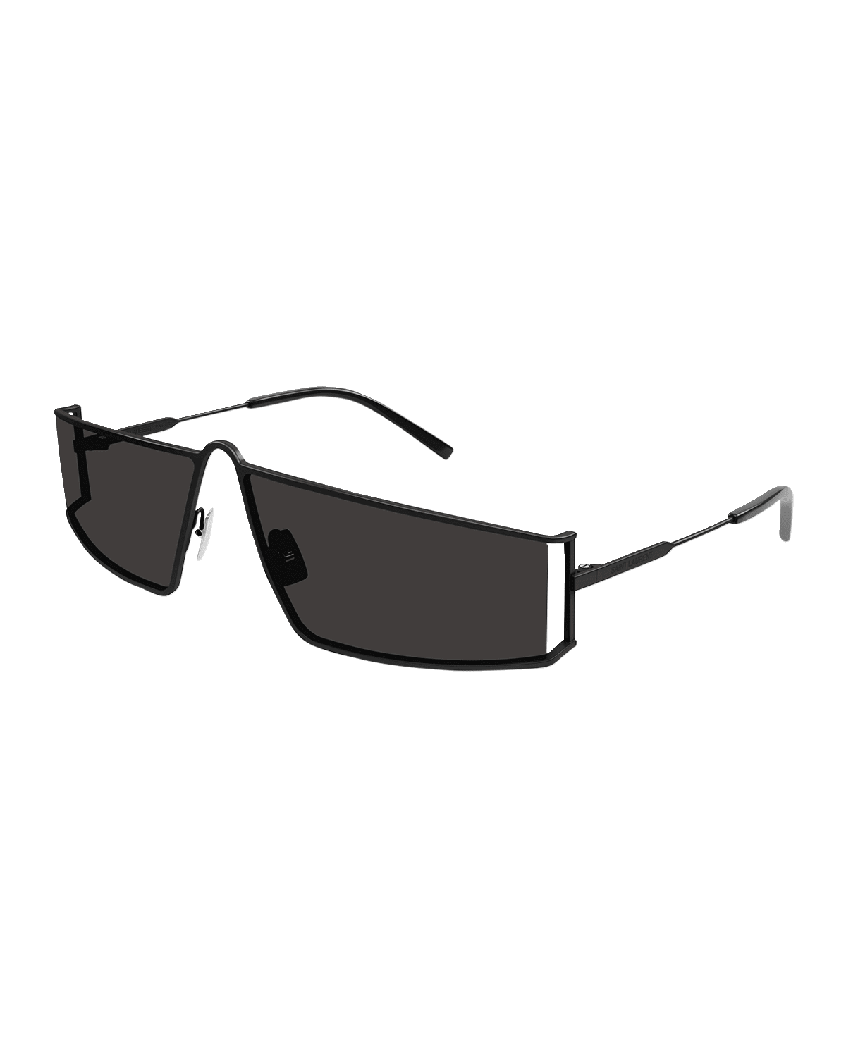 Saint Laurent Cut-Out Metal Rectangle Sunglasses