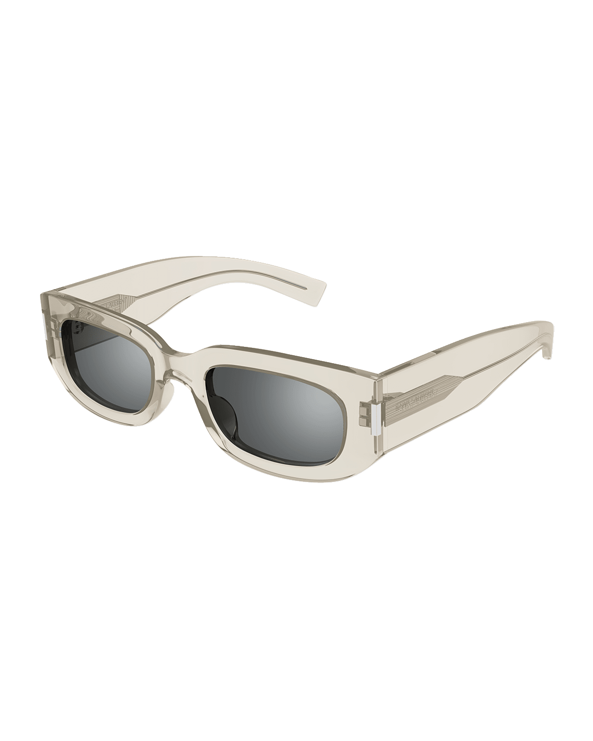 Saint Laurent Tonal Logo Acetate Round Sunglasses