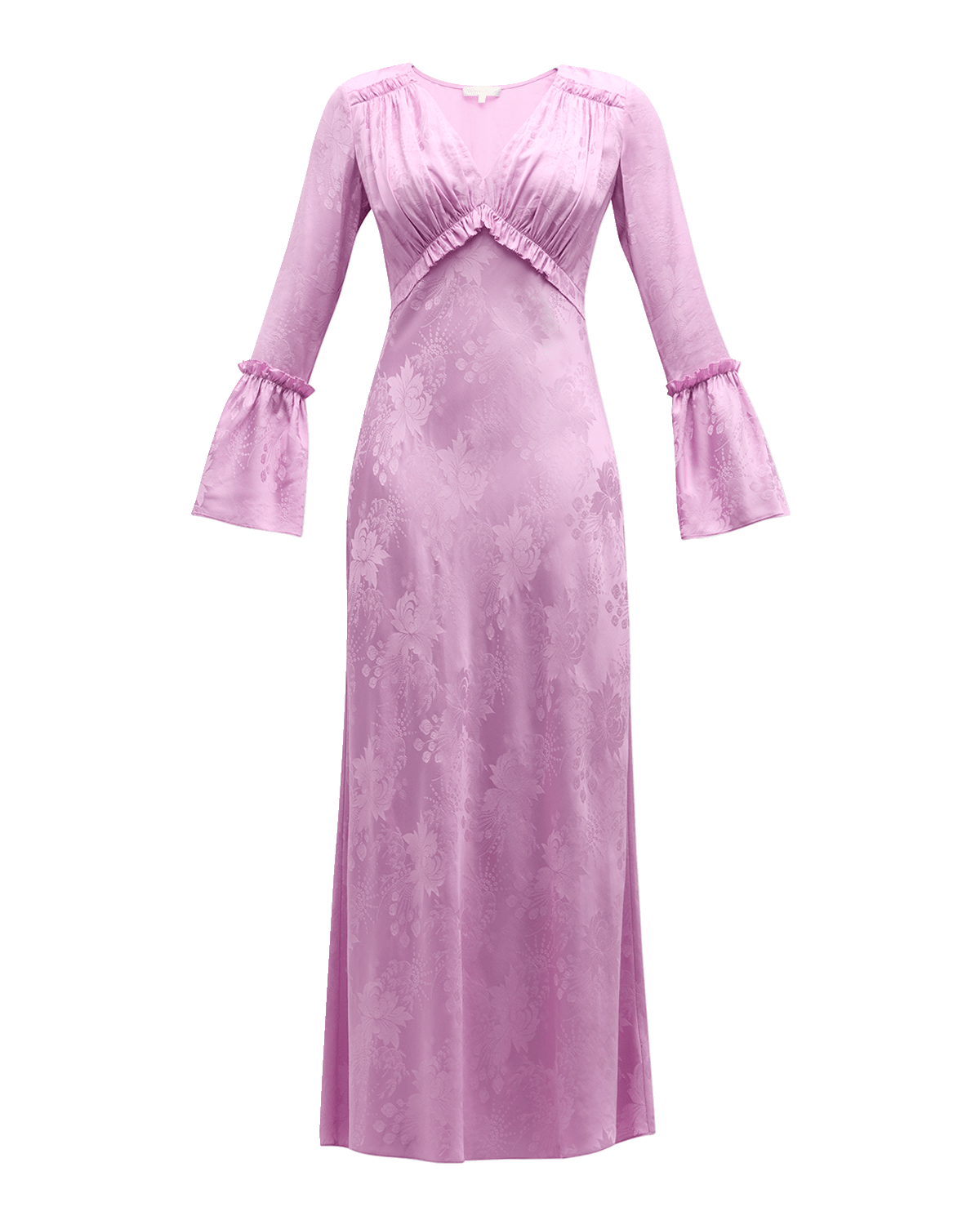 LoveShackFancy Kalona Floral Silky Jacquard Maxi Dress