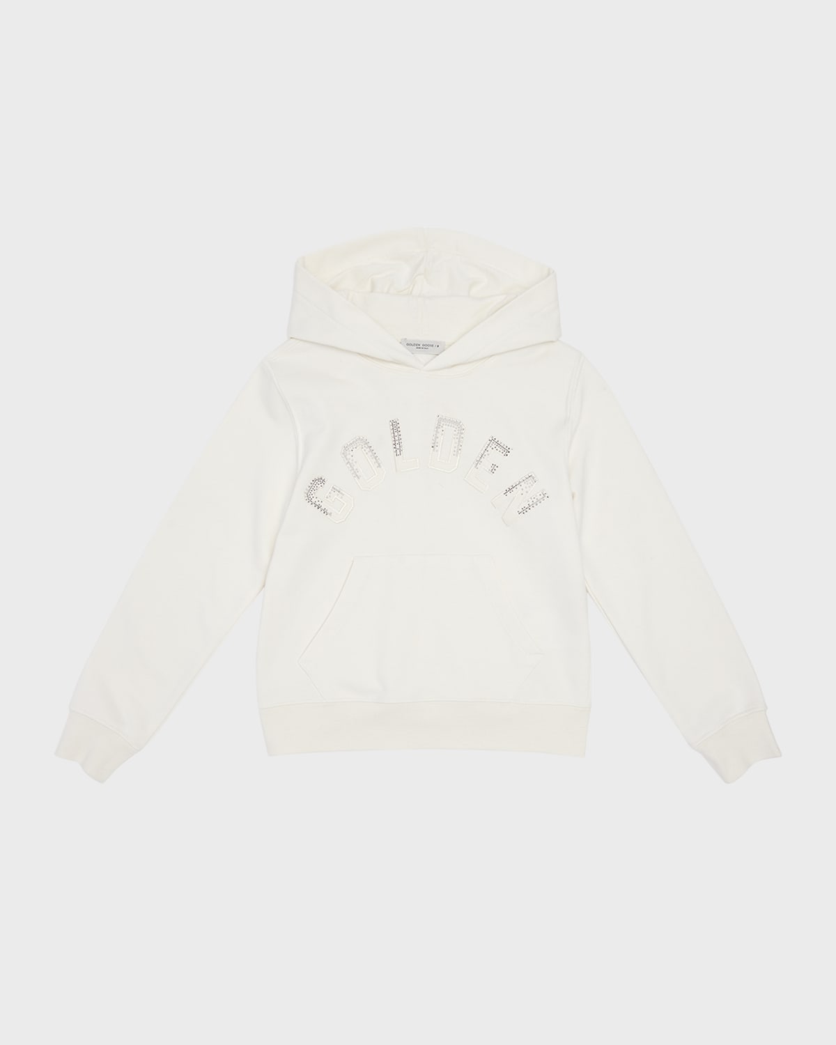 Golden Goose Girl's Journey Embellished Logo Hoodie, Size 12-14