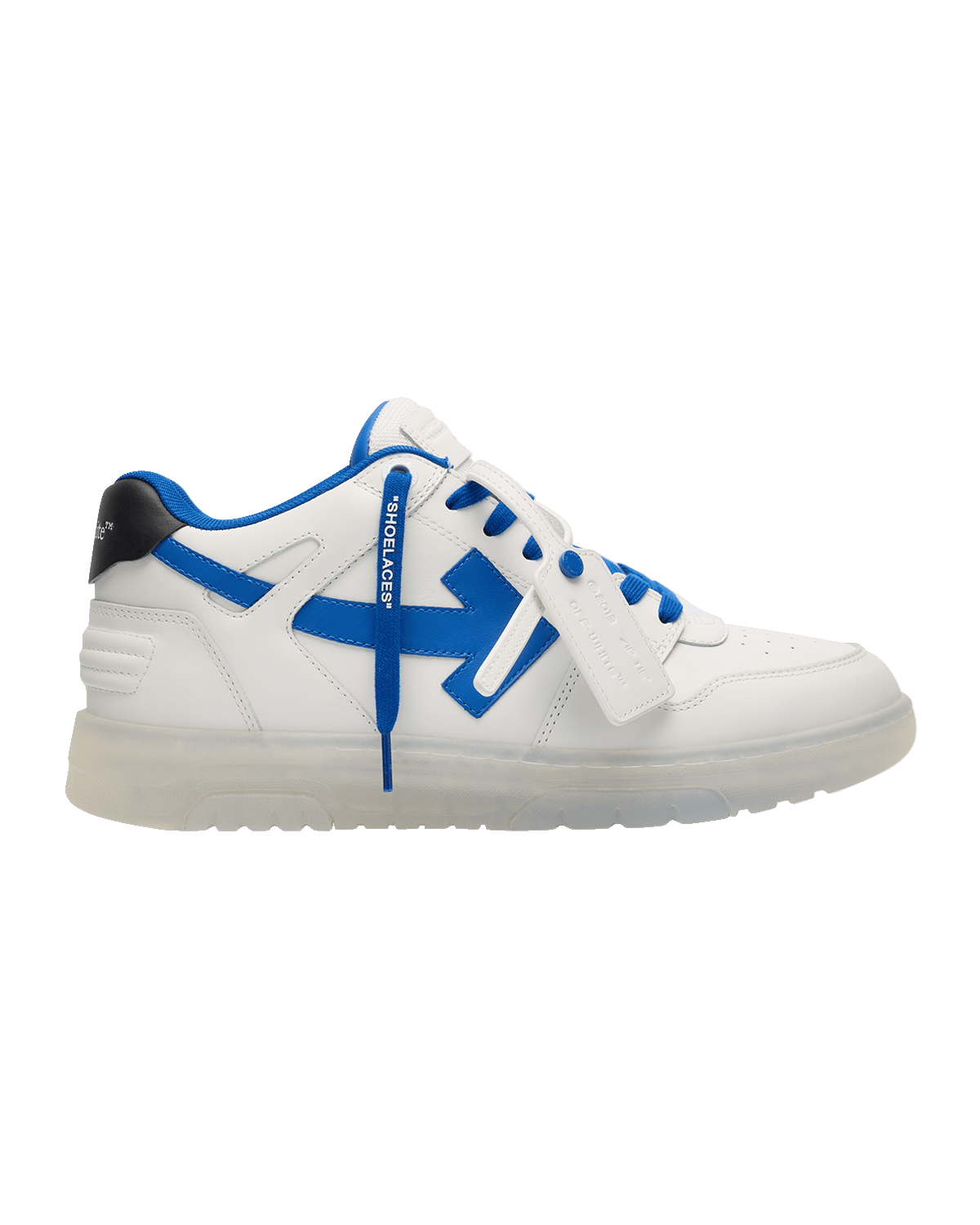 Off-White Men's Out Of Office Clear-Sole Leather Low-Top Sneakers