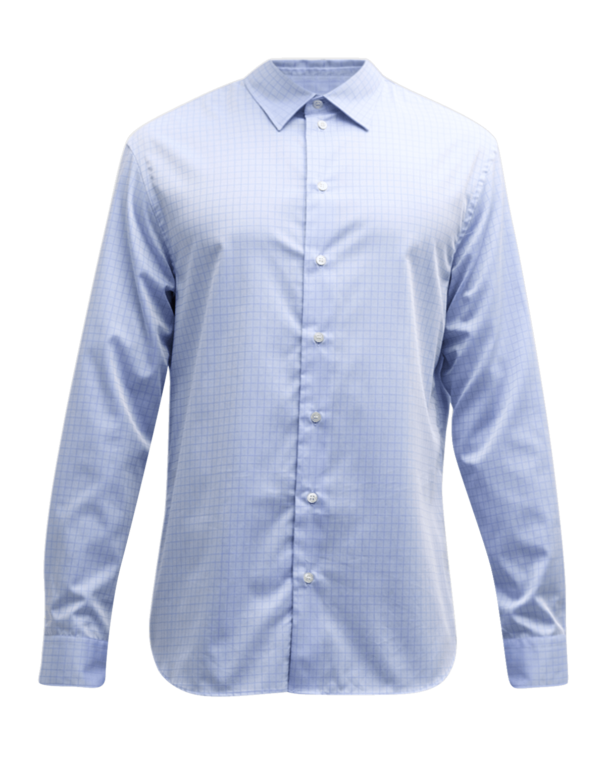 Emporio Armani Men's Cotton Grid Check Sport Shirt