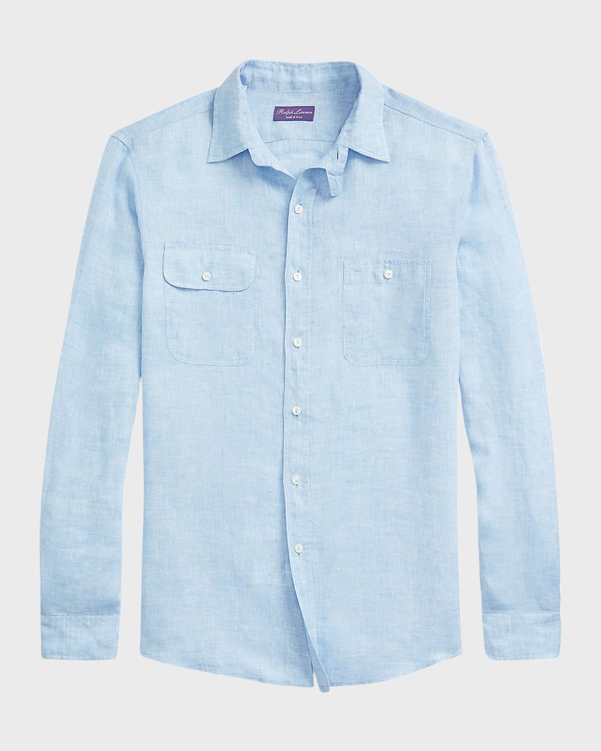 Ralph Lauren Purple Label Men's Cassis Linen Chambray Shirt