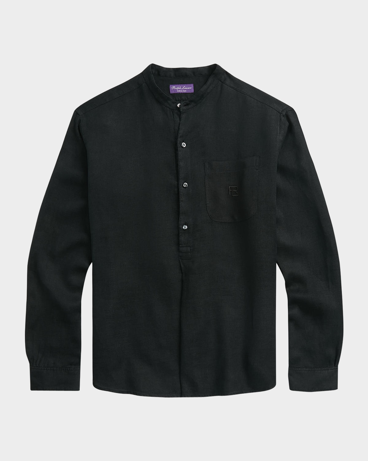 Ralph Lauren Purple Label Men's Ryland Textured Linen Popover Shirt