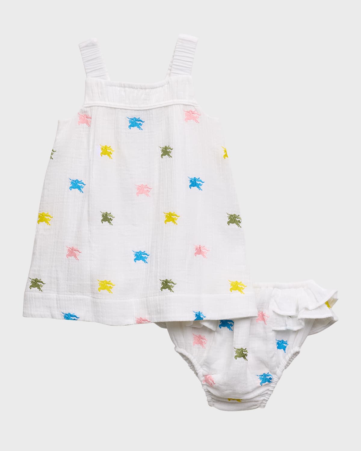 Burberry Girl's Bethan EKD Dress with Bloomers, Size 6M-18M