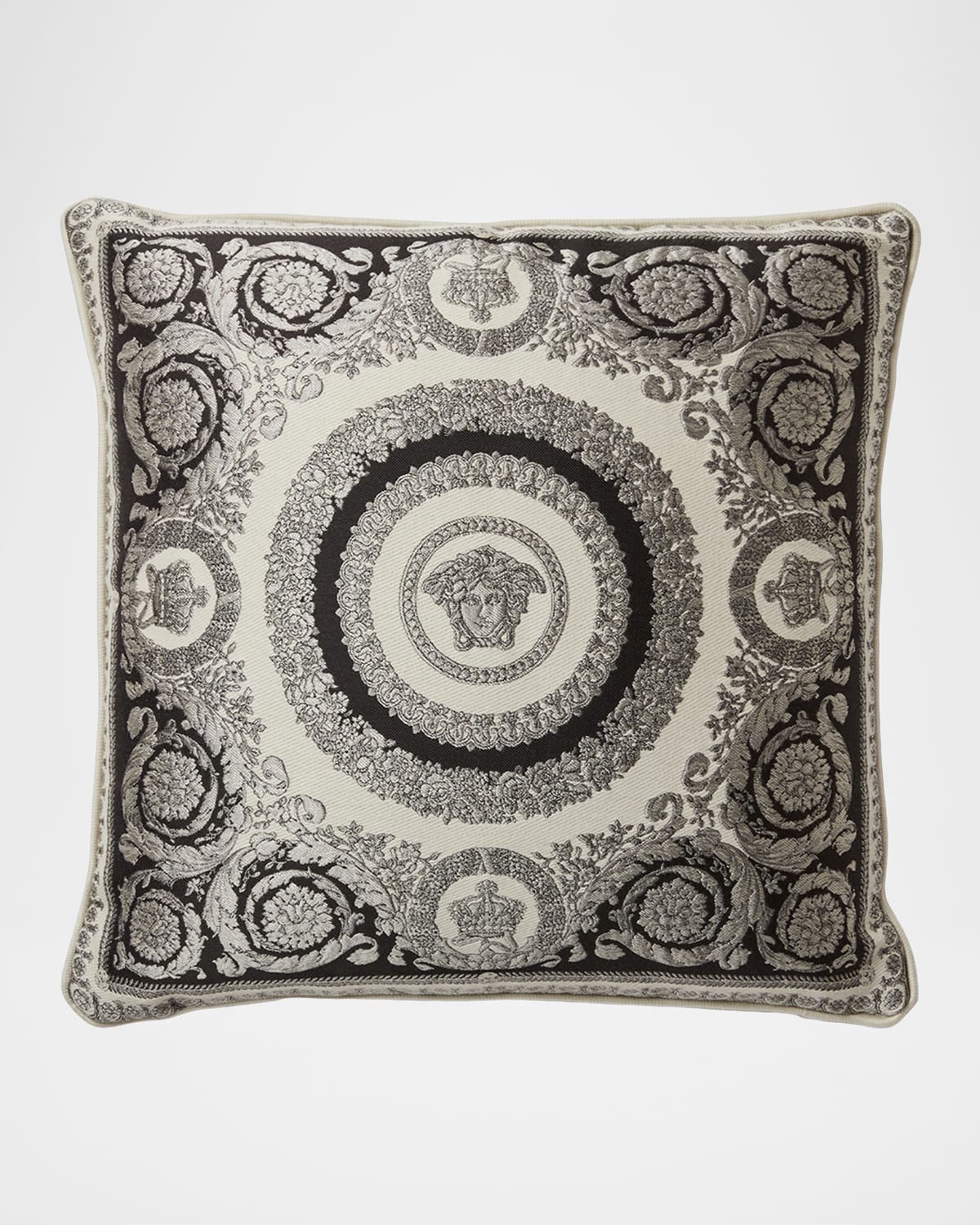 Versace Crete de Fleur Silk-Blend Cushion, 17.75" Square | Thumbnail 4