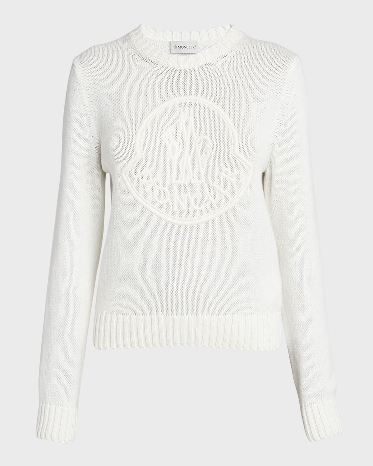 Moncler Cashmere Embroidered Logo Sweater