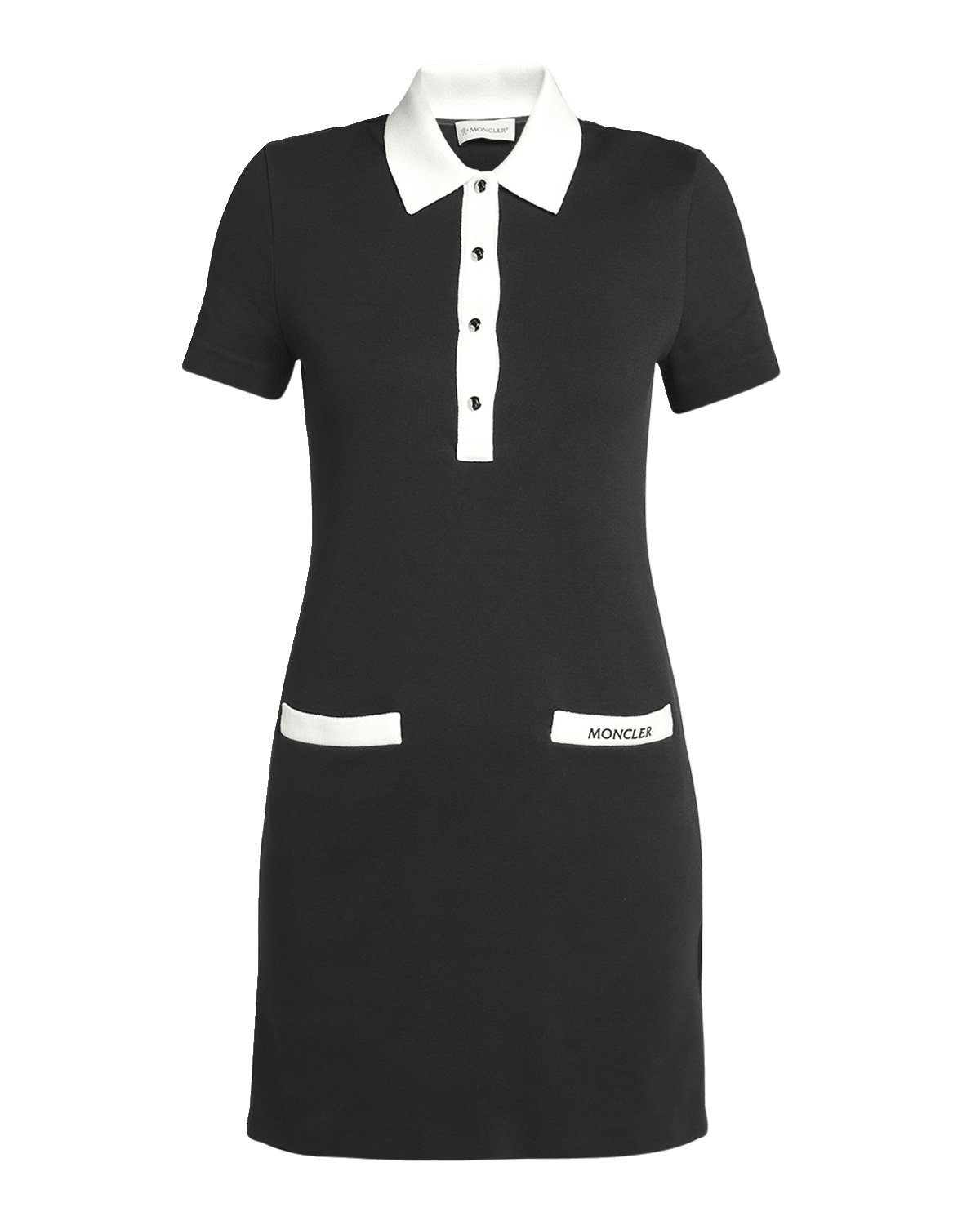 Moncler Two-Tone Mini Shirtdress
