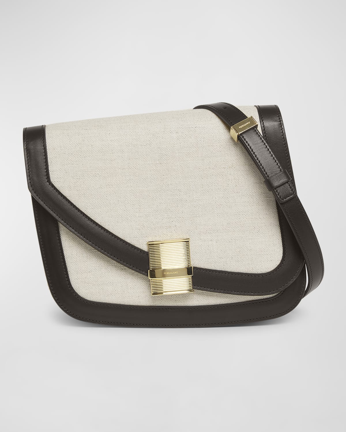 Ferragamo Fiamma Kuban Canvas Crossbody Bag