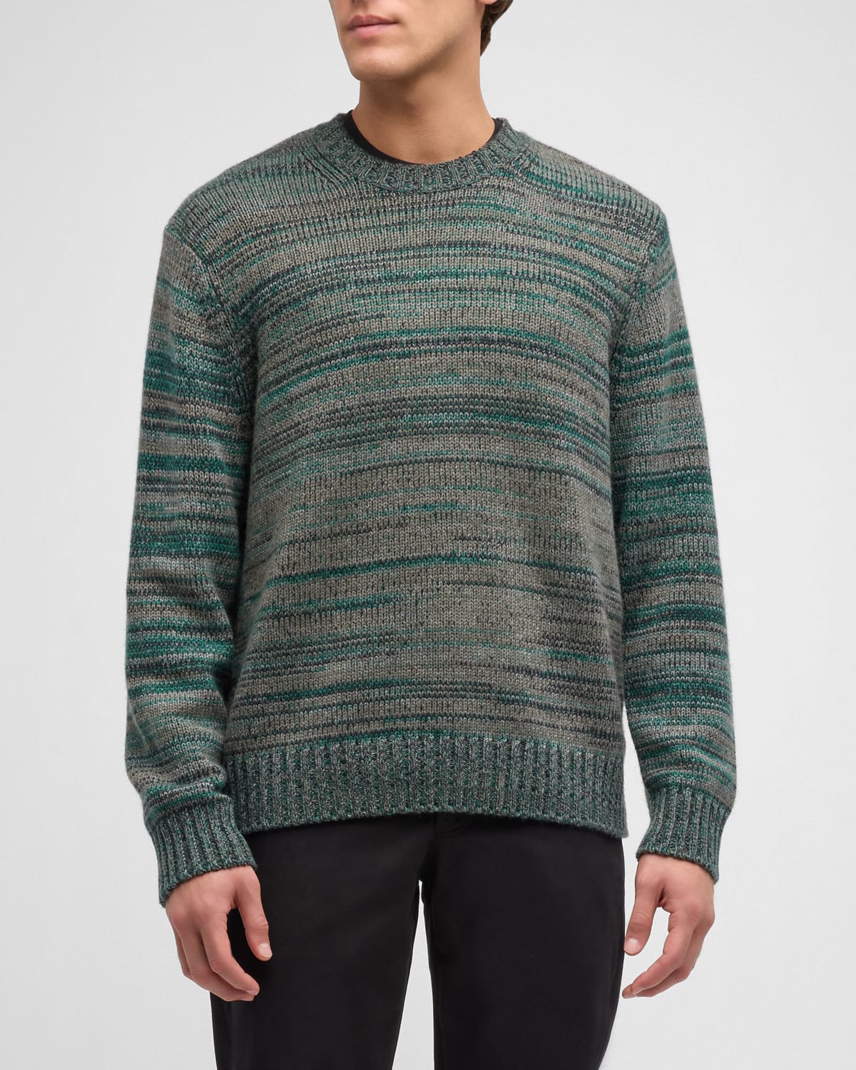 Vince Men's Marled Cashmere-Wool Sweater