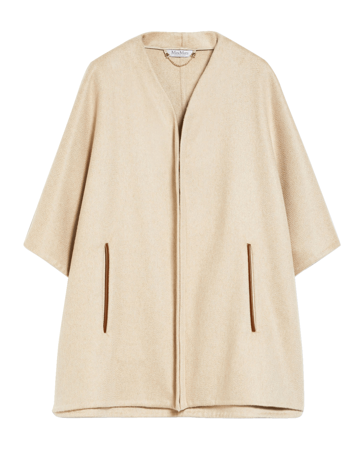 Max Mara Aris Cashmere & Leather Cape