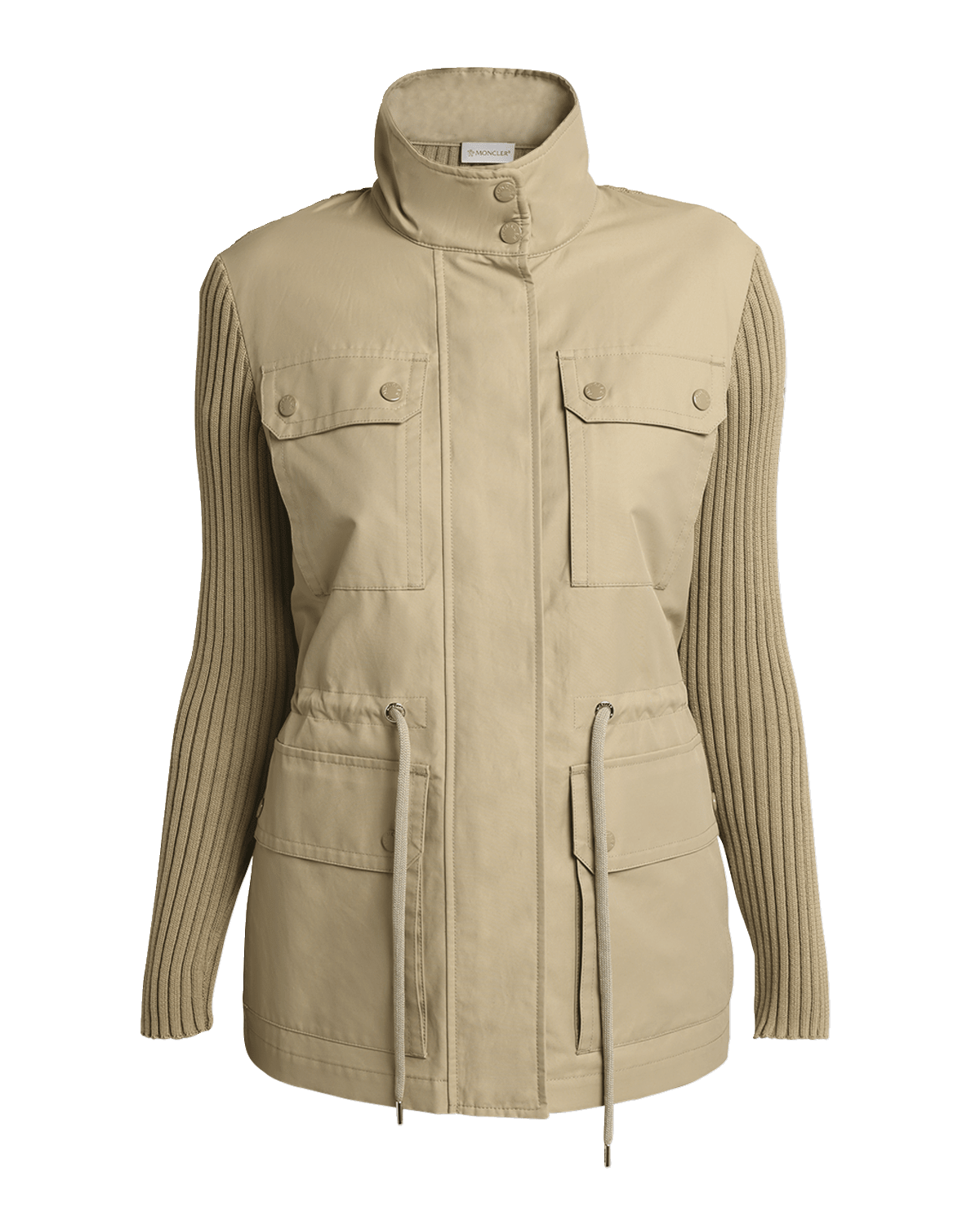 Moncler Rib-Knit Utility Jacket