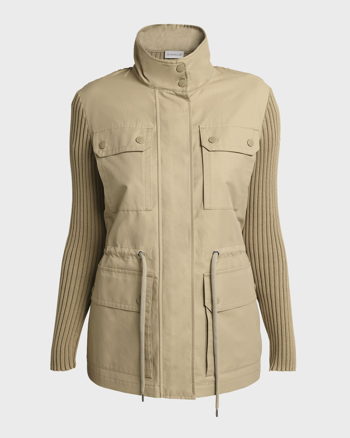 Moncler Rib-Knit Utility Jacket