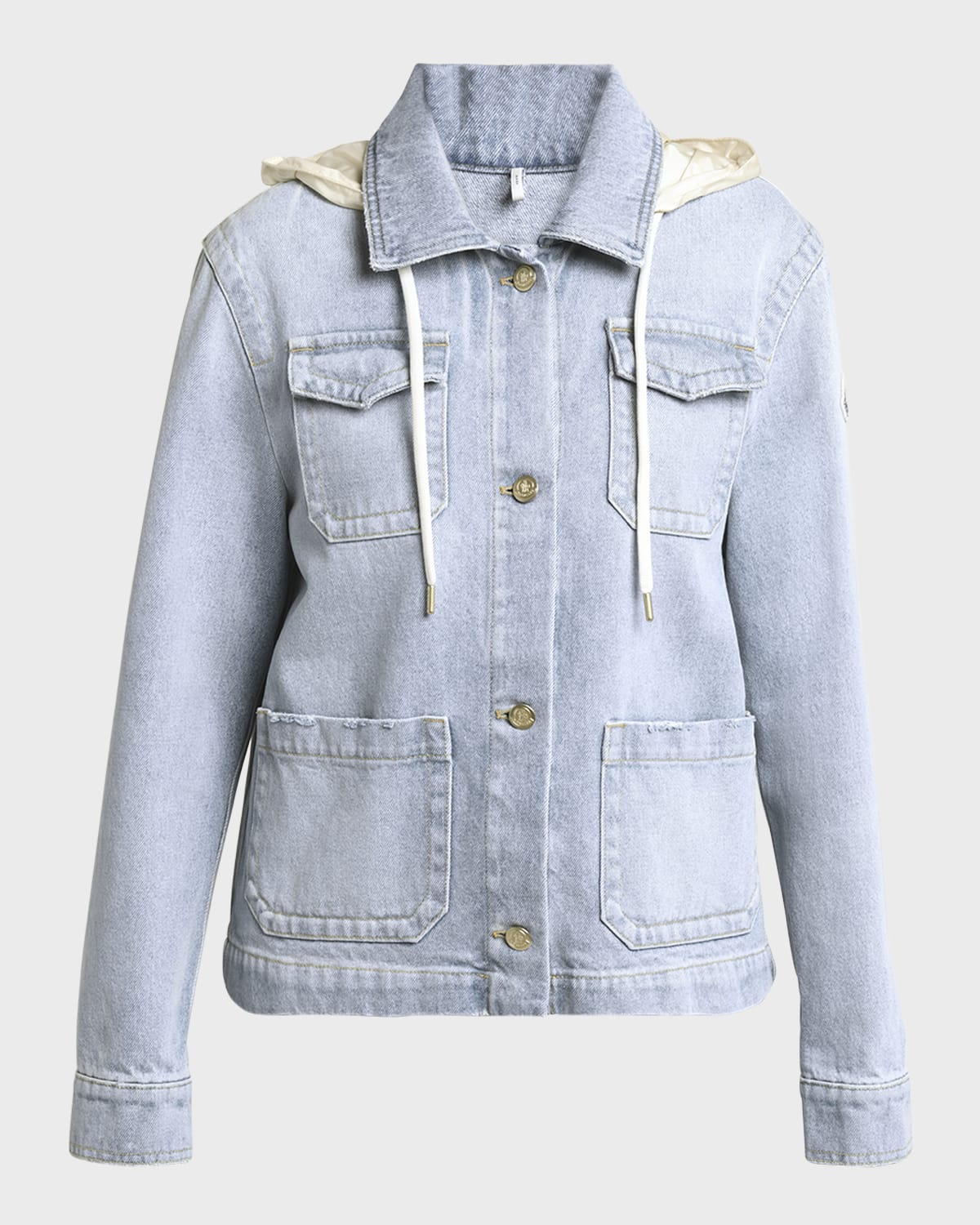 Moncler Melissa Hooded Denim Jacket