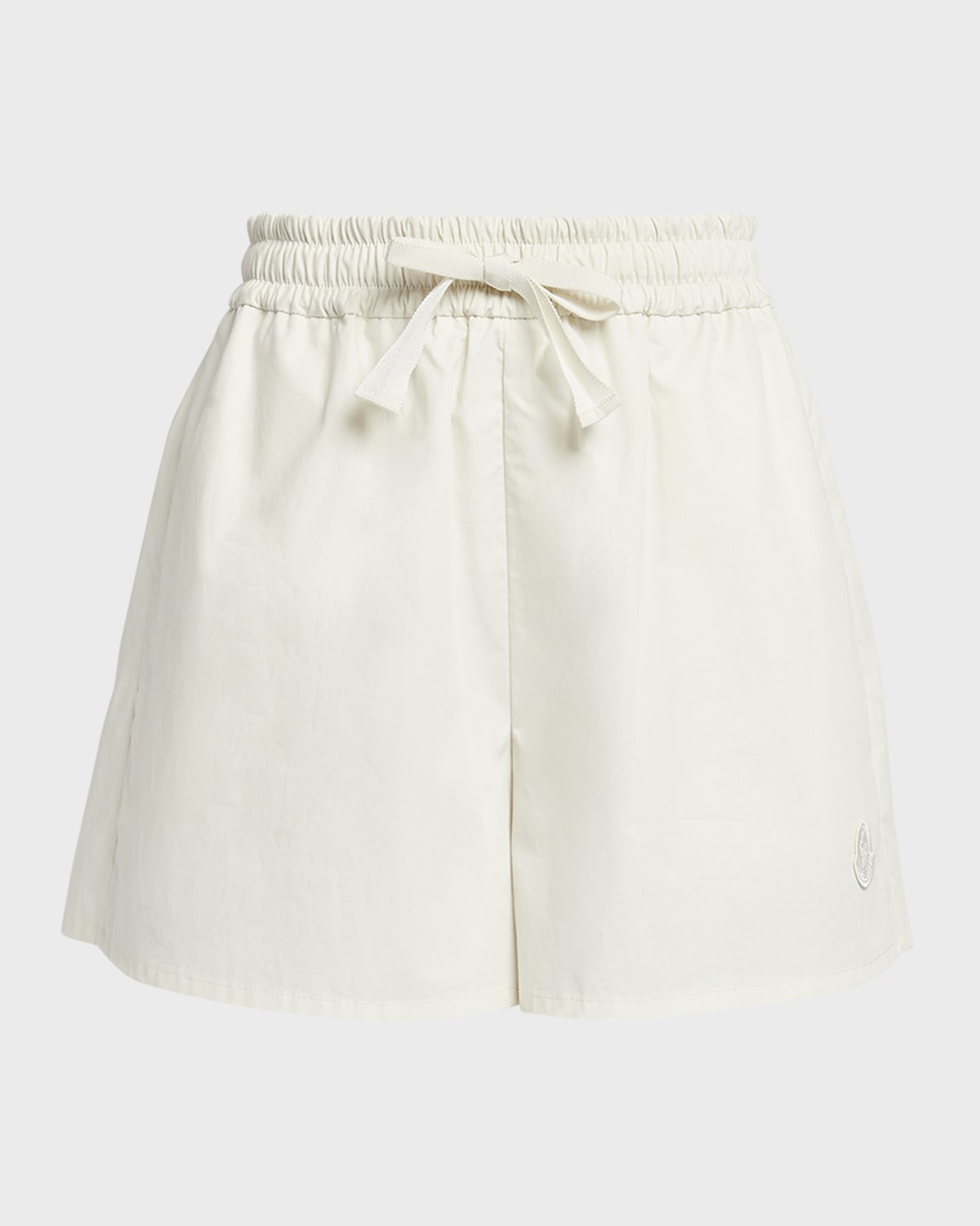 Moncler Long Drawstring Cotton Shorts