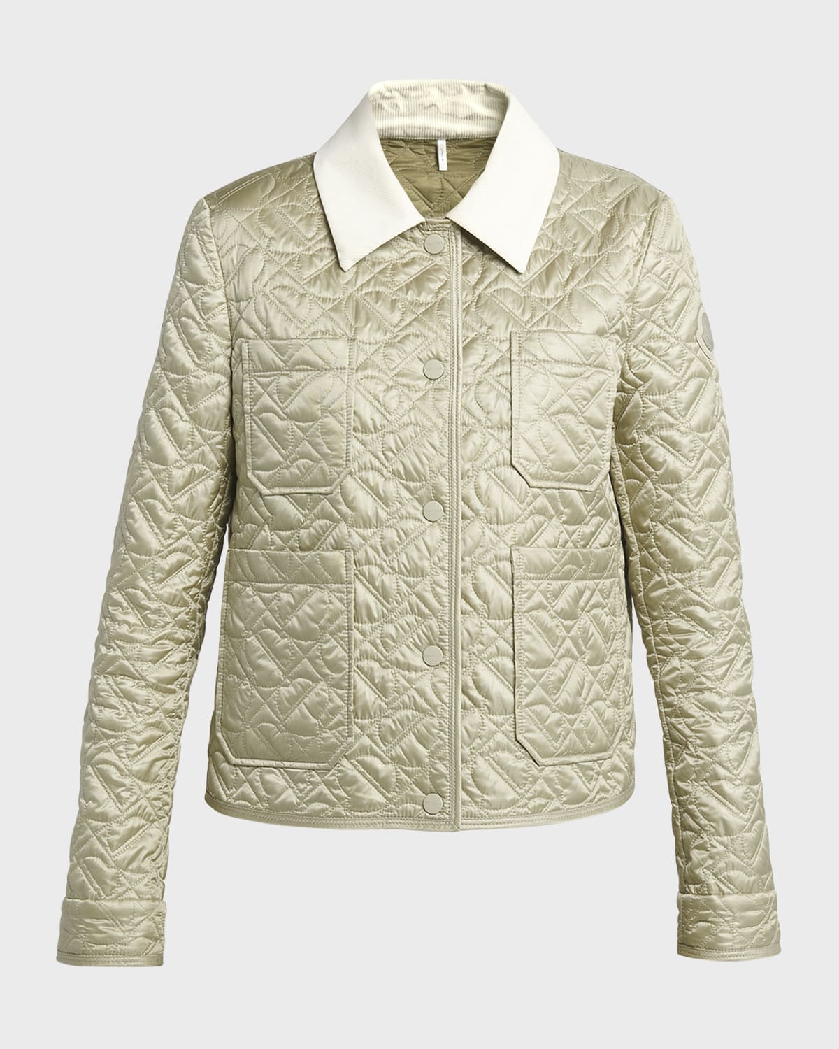 Burberry Franwell Embroidered Crest Quilted Jacket Neiman Marcus