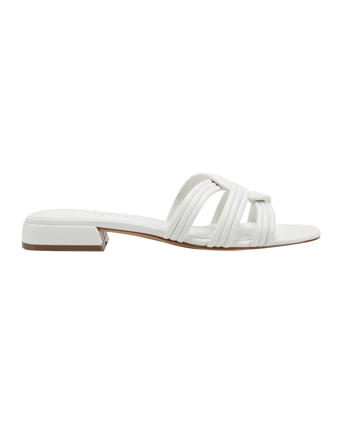 Marc Fisher LTD Woven Leather Flat Slide Sandals