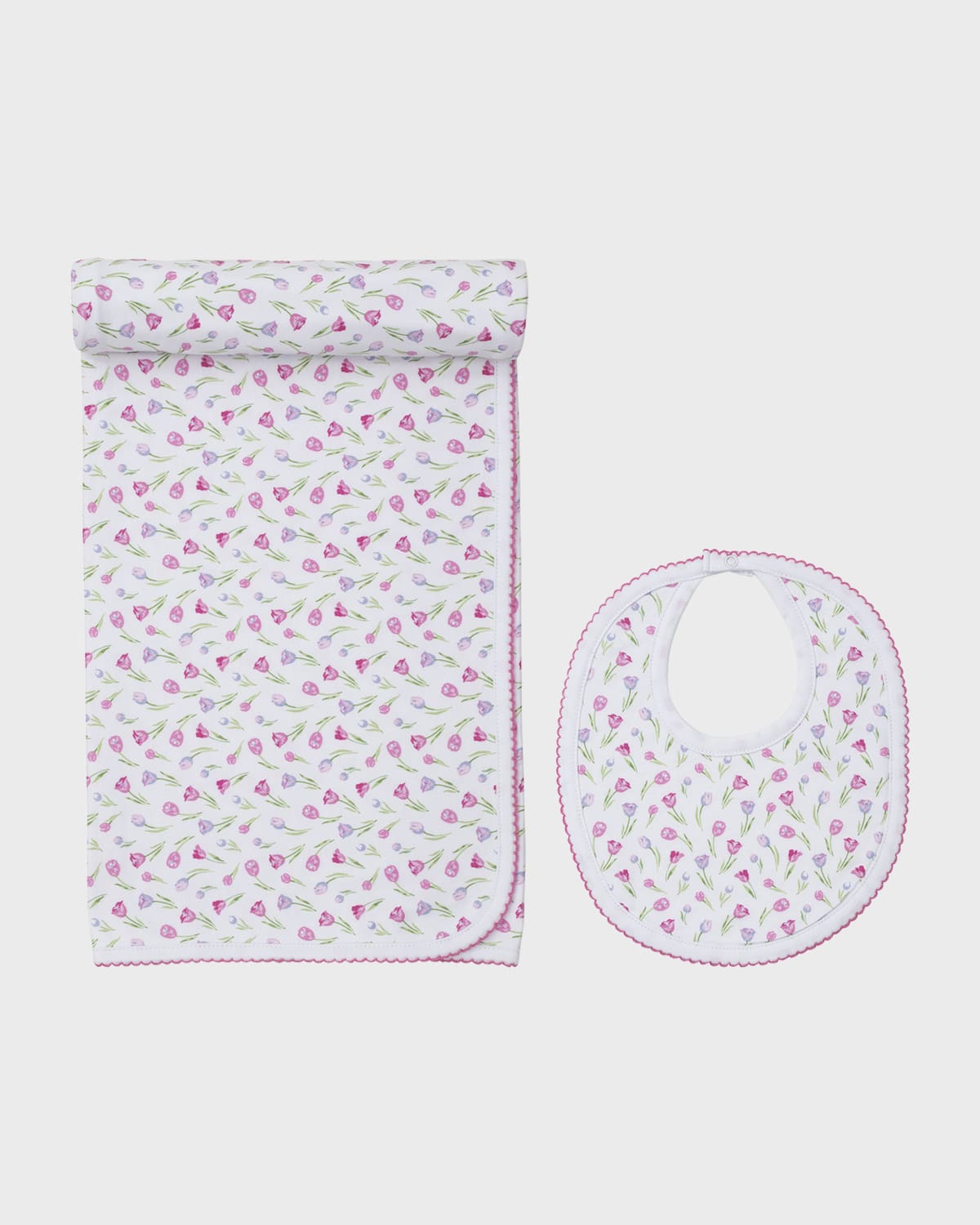 Kissy Kissy Girl's Tulip Festival Bib and Blanket Set