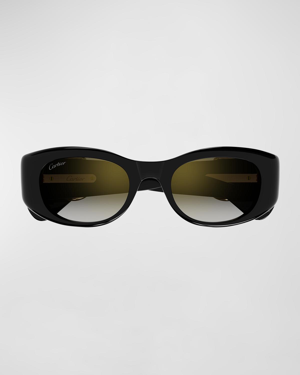 Cartier Panthère C-Logo Acetate Cat-Eye Sunglasses