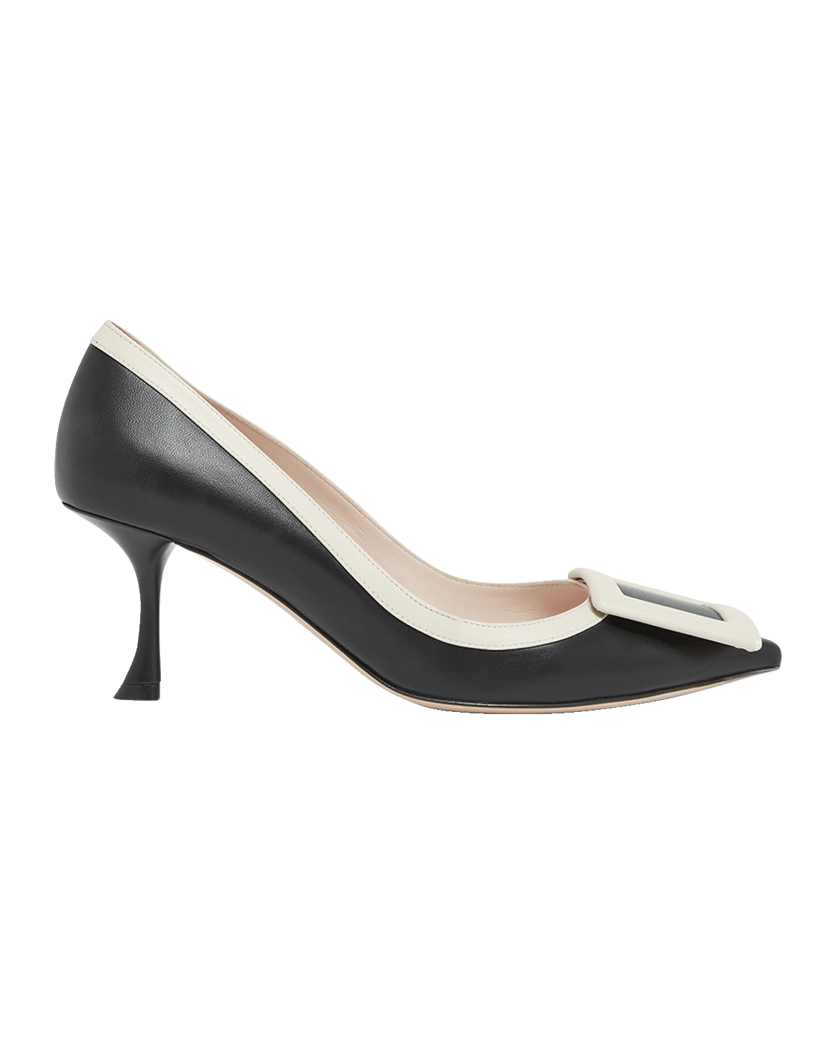 Roger Vivier Viv in the City Buckle Leather Pumps