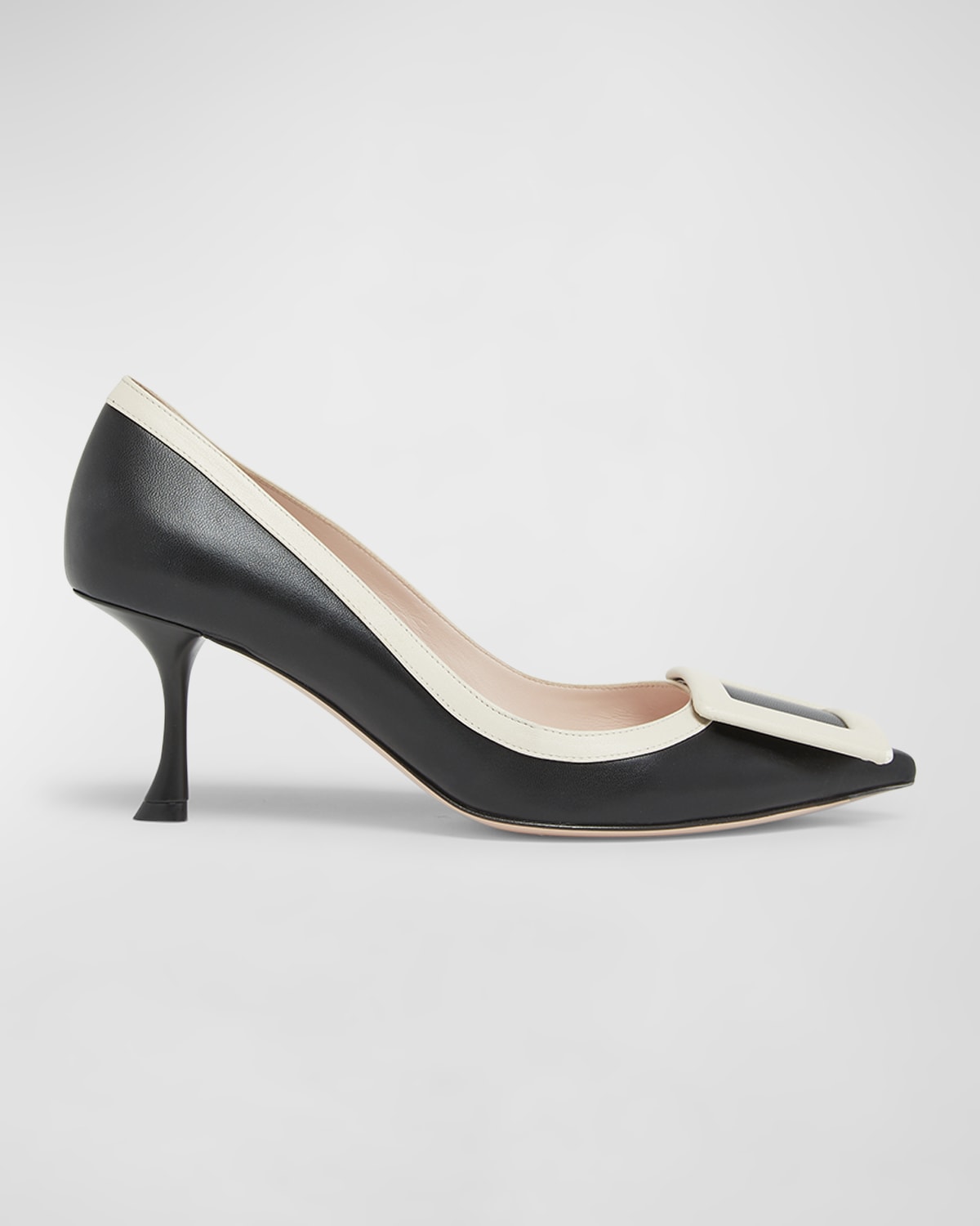 Roger Vivier Viv in the City Buckle Leather Pumps