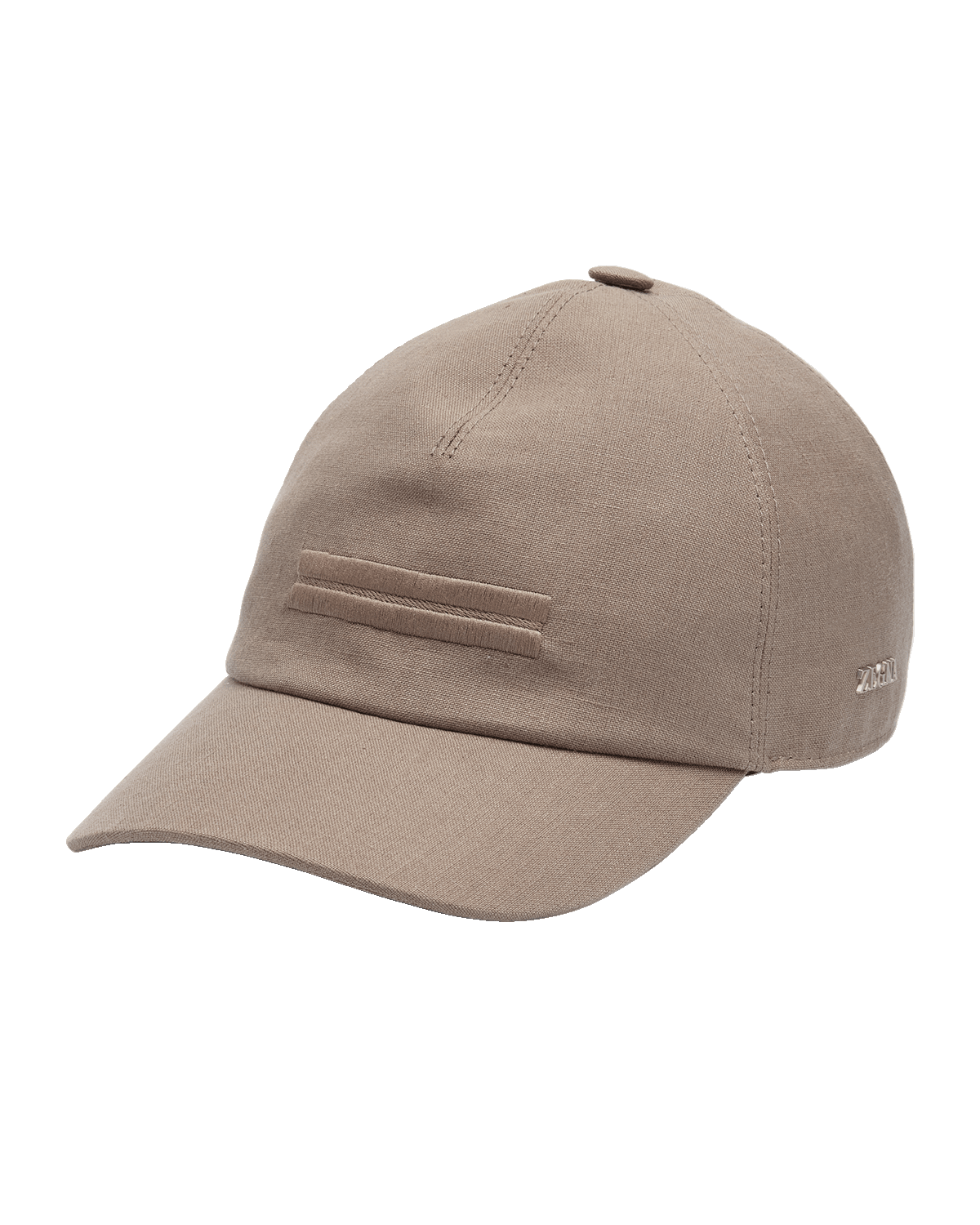 ZEGNA Men's Oasi Linen Embroidered Baseball Cap