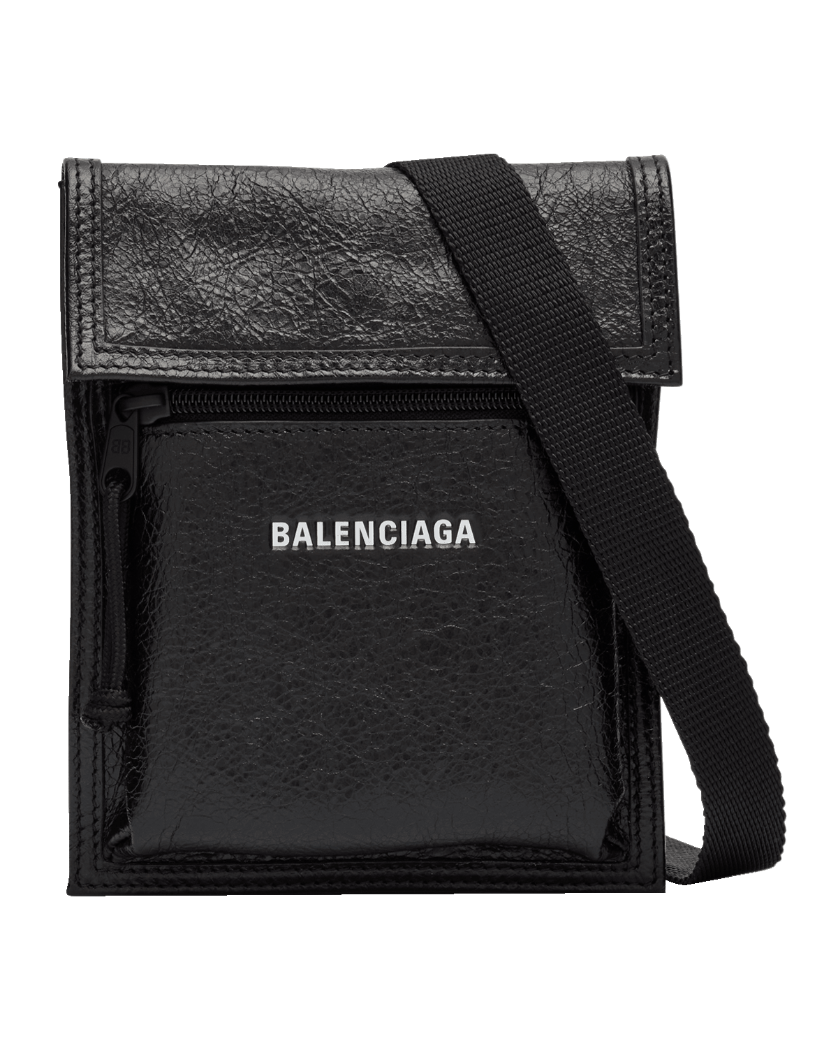 Balenciaga Men's Explorer Small Arena Lambskin Pouch with Strap