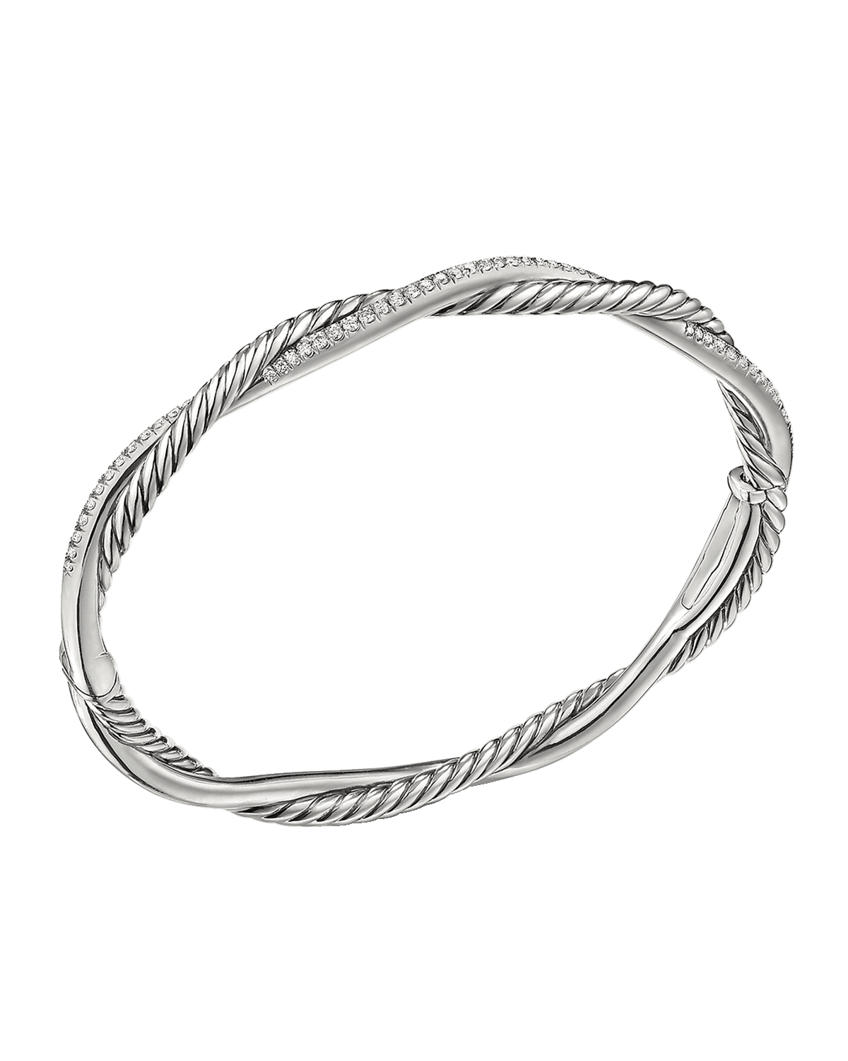 David Yurman Petite Infinity Bracelet with Diamonds in Silver, 4mm