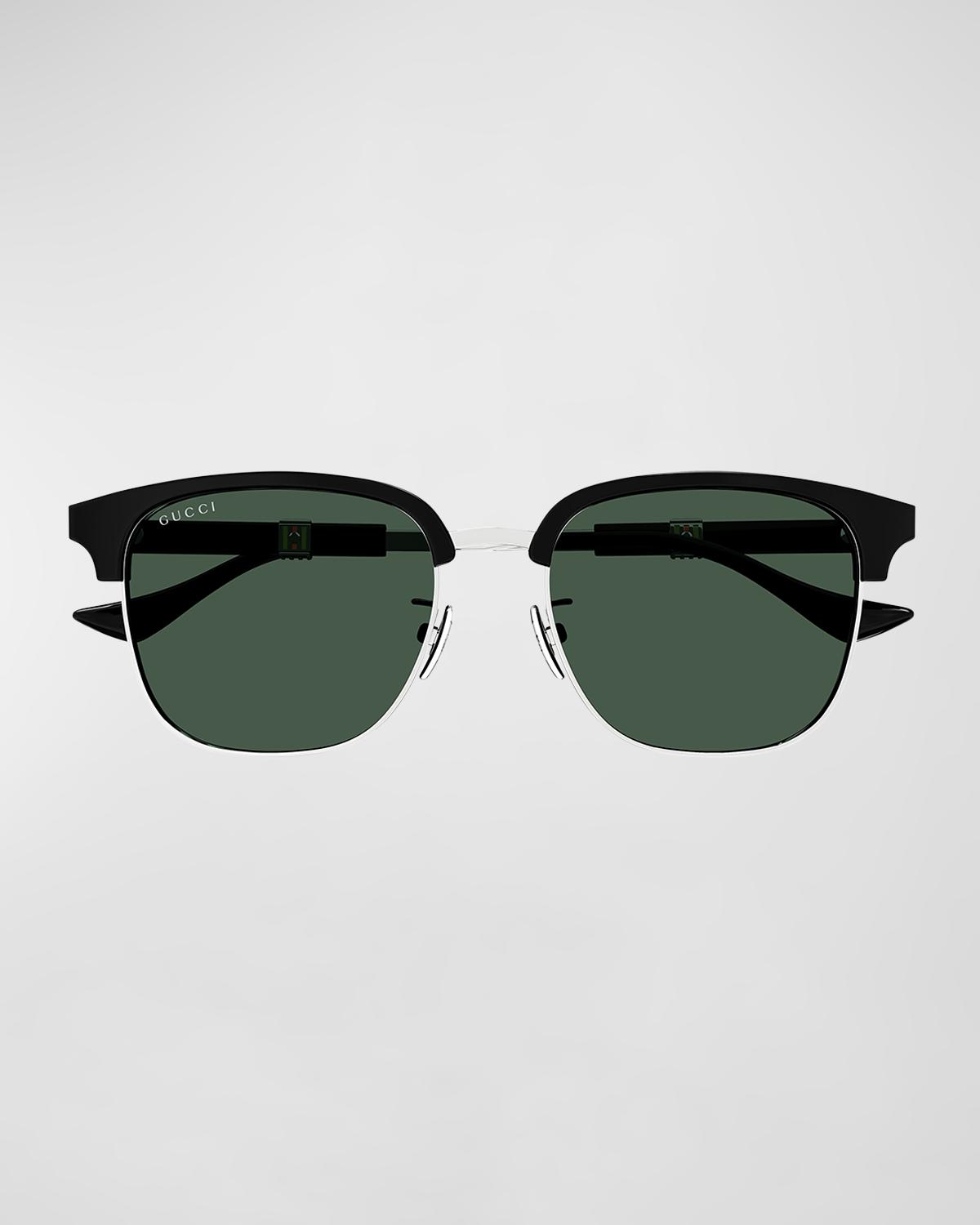 Gucci Men's Metal and Acetate Square Sunglasses