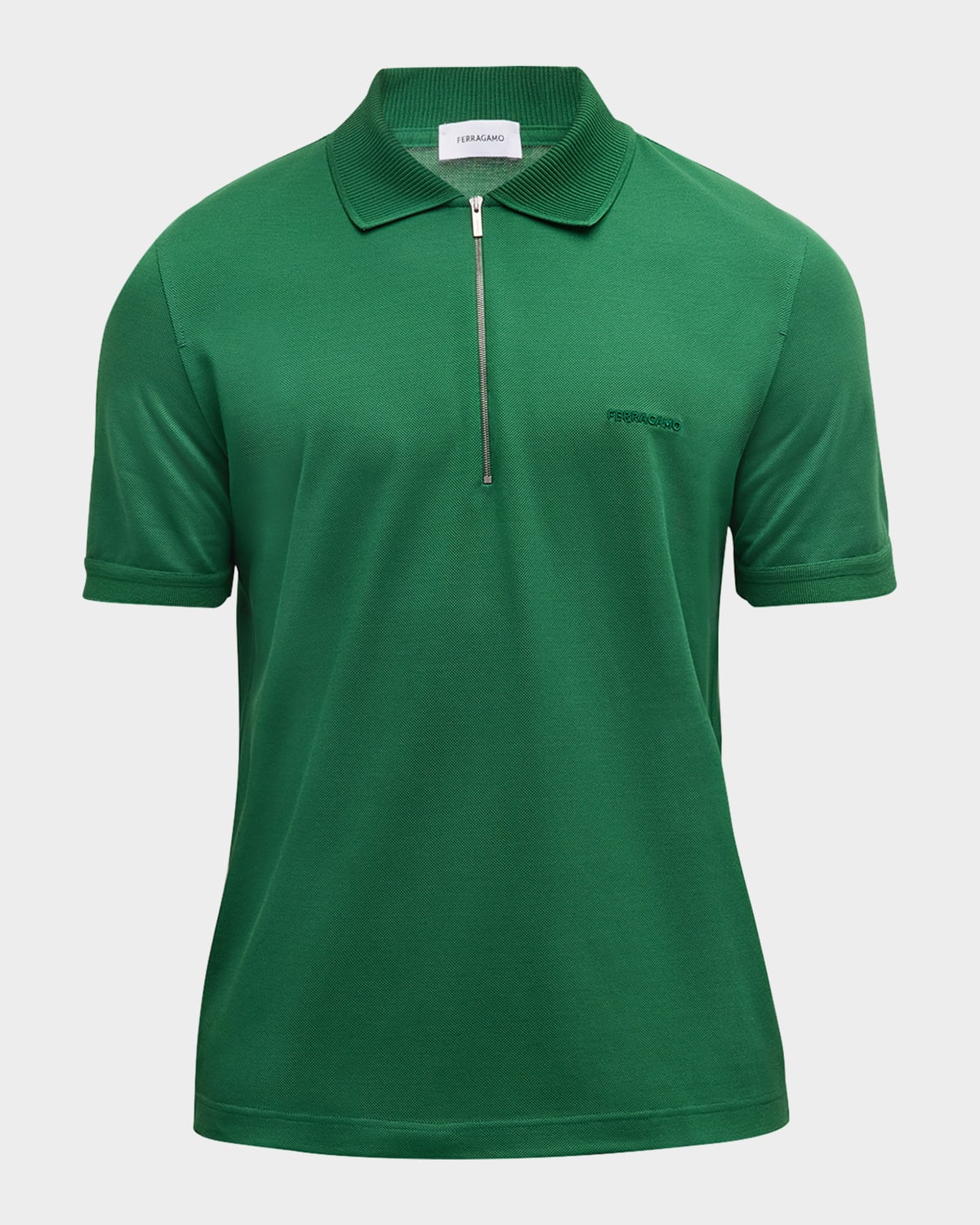 Ferragamo Men's Zip Polo Shirt