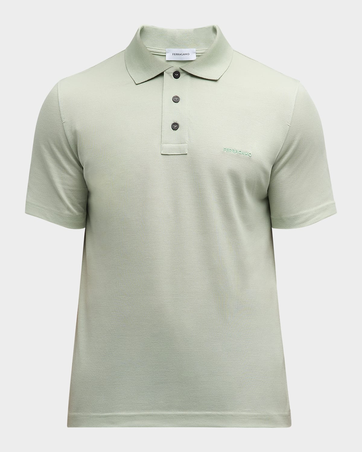 Ferragamo Men's 3-Button Pique Polo Shirt
