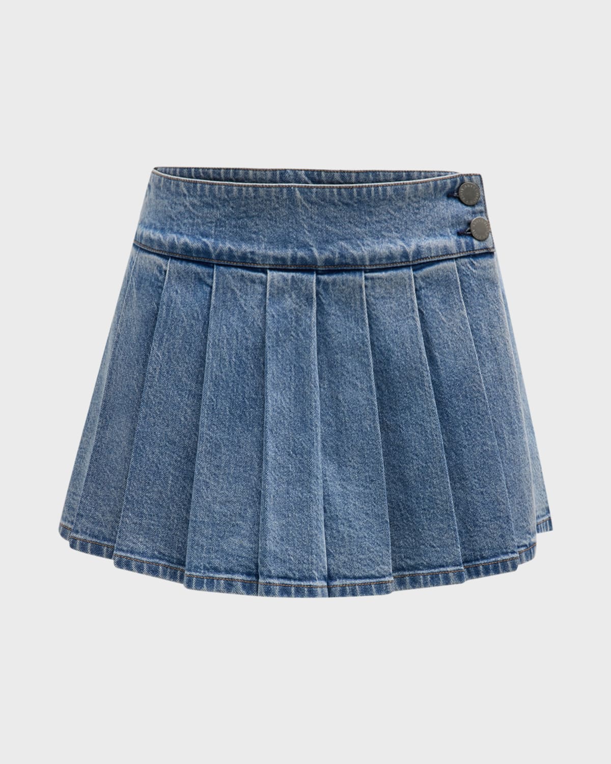 Alice + Olivia Noah Denim Pleated Skort