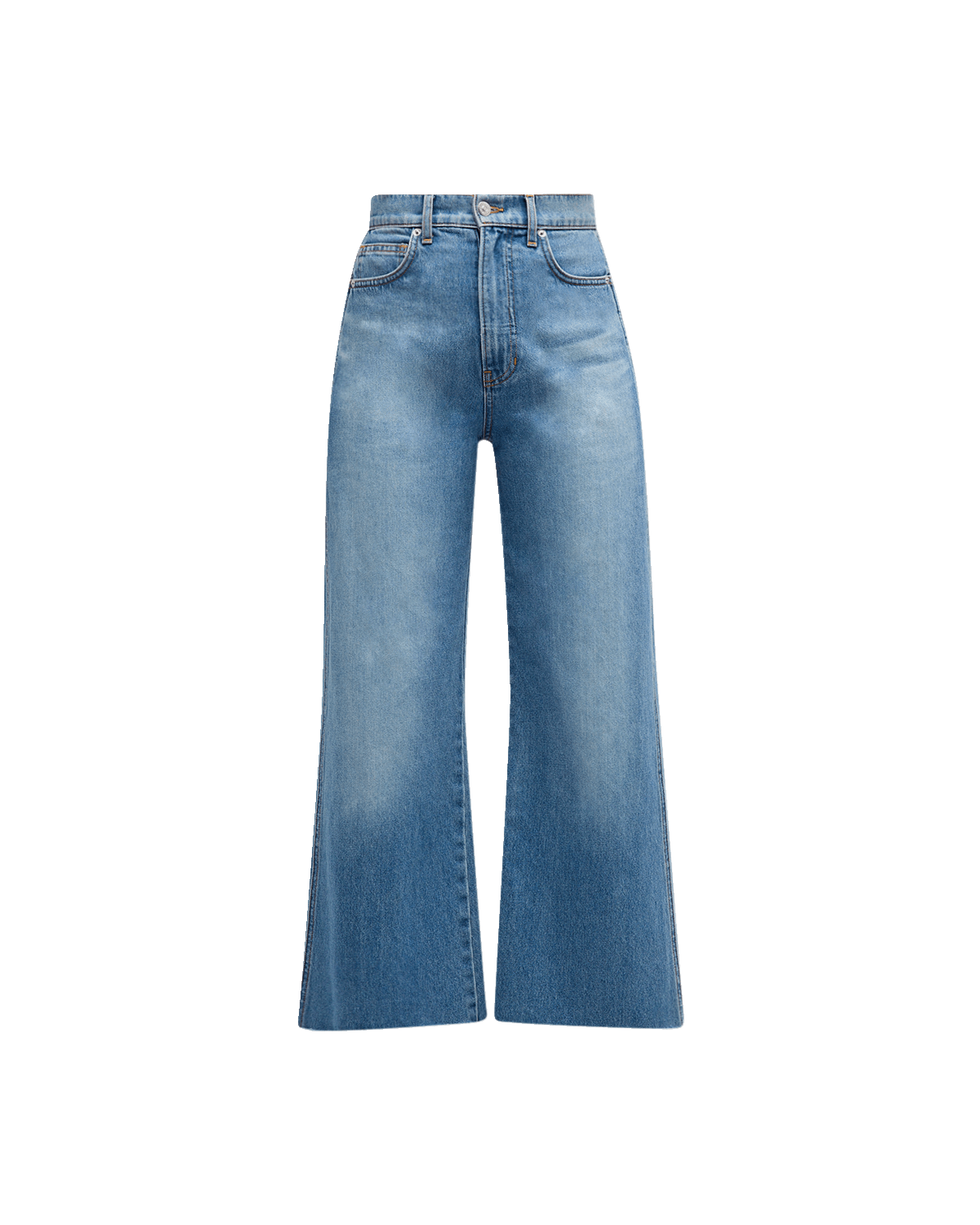 Veronica Beard Taylor Cropped High Rise Wide-Leg Jeans