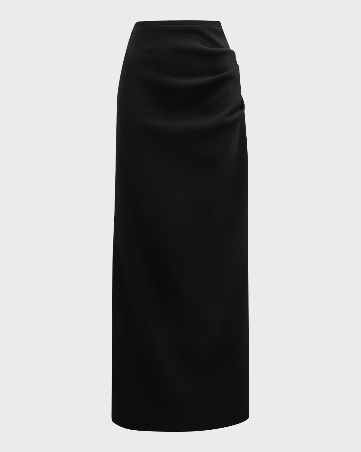 Sergio Hudson High-Waist Draped Slit Maxi Skirt