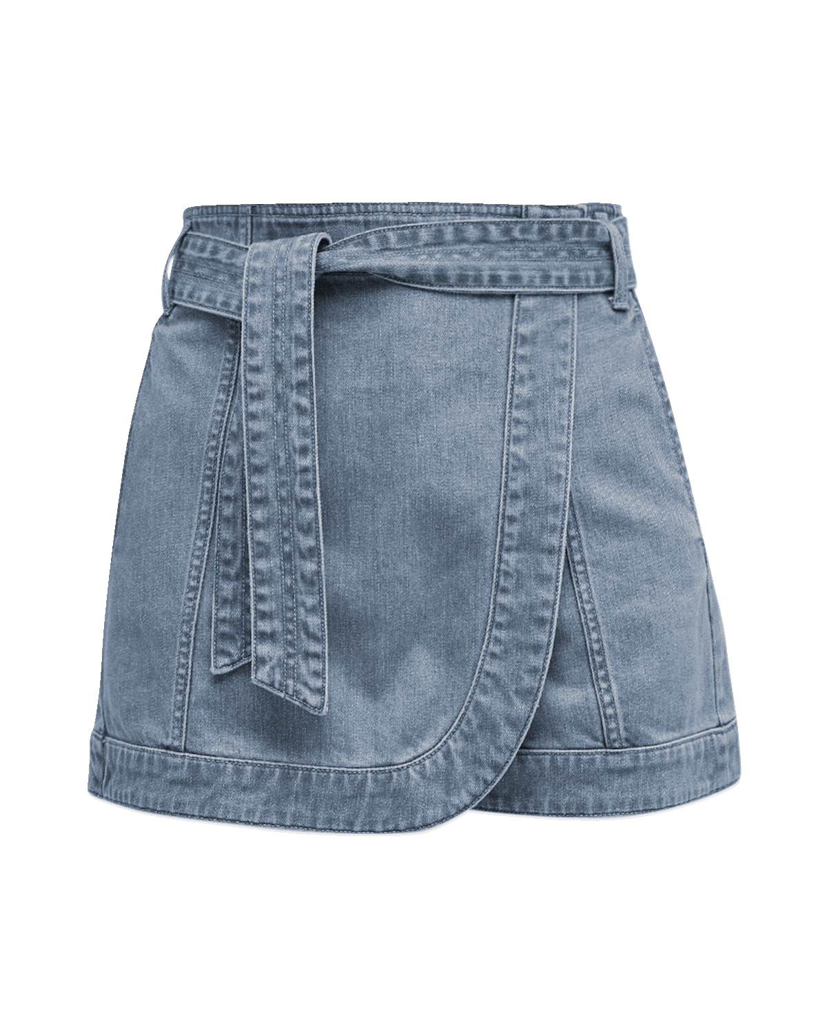 Veronica Beard Agee Belted Denim Skort