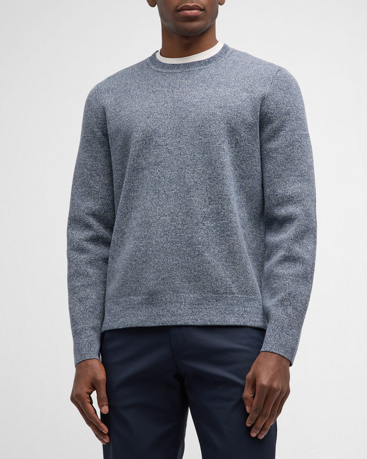 Theory Men's Walton Twist Crew Sweater in Breach