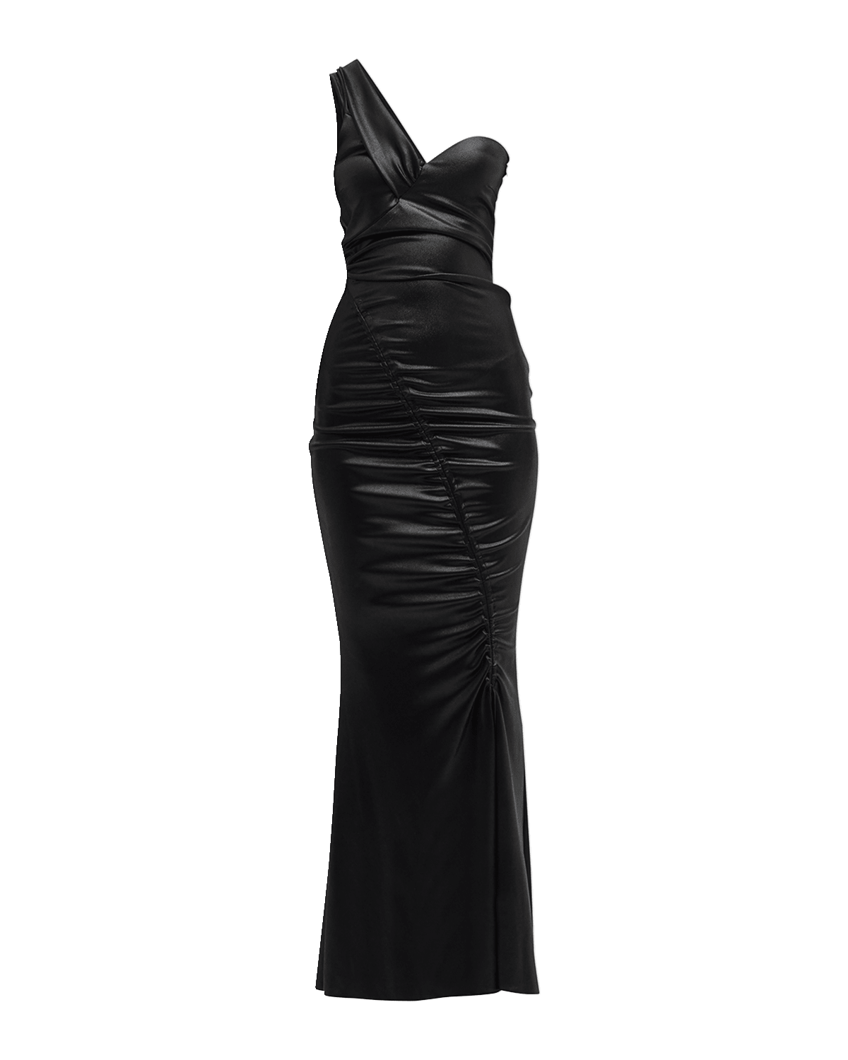 Chiara Boni La Petite Robe Ruched One-Shoulder Mermaid Gown