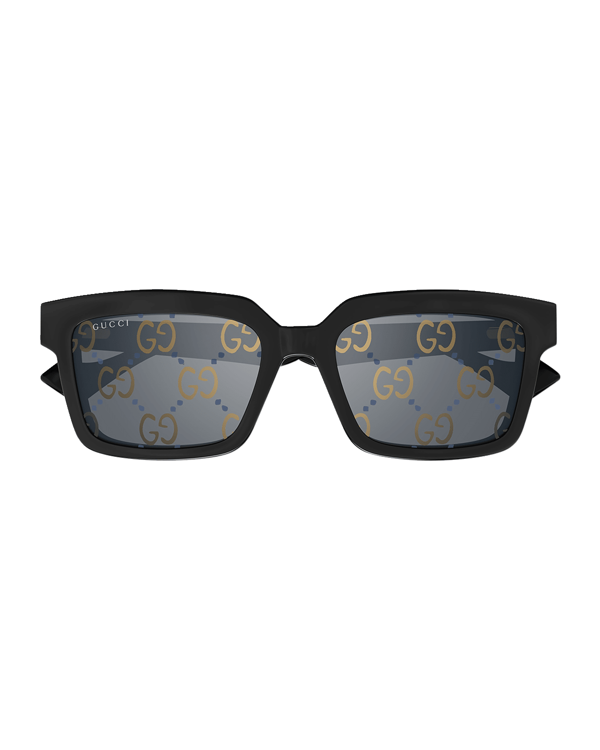 Gucci Men's Acetate Rectangle Sunglasses with GG Lens